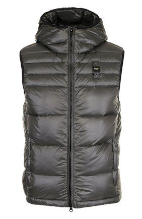 Мужской синий пуховый стеганый жилет с капюшоном Blauer, арт. 17WBLUX03070/004288 купить в ЦУМ | Фото №1 Пуховый стеганый жилет с капюшоном Blauer синий | Фото №1