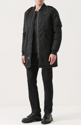 Плащ на молнии Blauer, черного цвета, арт. 17WBLUK02483/004744 в ЦУМ | Фото №1 Плащ на молнии Blauer черного цвета | Фото №1