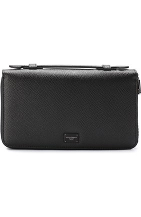 Кожаный футляр для документов Dolce & Gabbana, черного цвета, арт. 0115/BP2220/AI359 в ЦУМ | Фото №1 Кожаный футляр для документов Dolce & Gabbana черного цвета | Фото №1