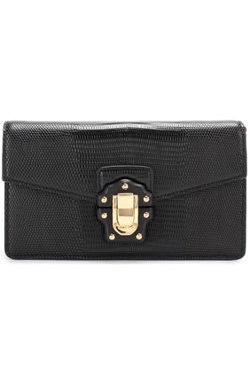 Клатч Lucia на цепочке Dolce & Gabbana, черного цвета, арт. 0116/BB6346/AI285 в ЦУМ | Фото №1 Клатч Lucia на цепочке Dolce & Gabbana черного цвета | Фото №1