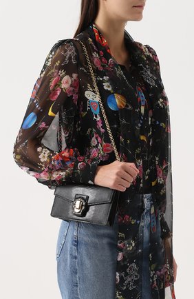 Клатч Lucia на цепочке Dolce & Gabbana, черного цвета, арт. 0116/BB6346/AI285 в ЦУМ | Фото №5 Клатч Lucia на цепочке Dolce & Gabbana черного цвета | Фото №5