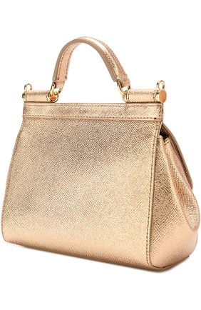 Женская сумка sicily micro с брошью DOLCE & GABBANA золотая цвета, арт. 0116/BB6387/AP287 купить в ЦУМ | Фото №3 Сумка Sicily micro с брошью Dolce & Gabbana золотая цвета | Фото №3
