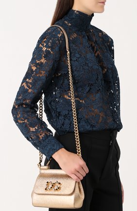 Женская сумка sicily micro с брошью DOLCE & GABBANA золотая цвета, арт. 0116/BB6387/AP287 купить в ЦУМ | Фото №5 Сумка Sicily micro с брошью Dolce & Gabbana золотая цвета | Фото №5