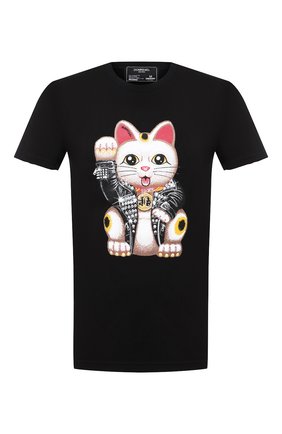 Мужская хлопковая футболка DOM REBEL черного цвета по цене 9740 руб., арт. LUCKY/T-SHIRT | Фото 1 Мужская хлопковая футболка DOM REBEL черного цвета, арт. LUCKY/T-SHIRT | Фото 1