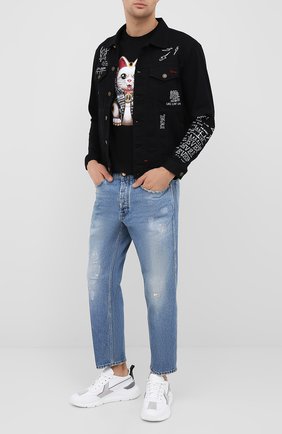 Мужская хлопковая футболка DOM REBEL черного цвета по цене 9740 руб., арт. LUCKY/T-SHIRT | Фото 2 Мужская хлопковая футболка DOM REBEL черного цвета, арт. LUCKY/T-SHIRT | Фото 2