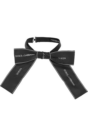 Галстук-бабочка с логотипом бренда Dolce & Gabbana, черного цвета, арт. 0136/FT023R/GDBBM в ЦУМ | Фото №1 Галстук-бабочка с логотипом бренда Dolce & Gabbana черного цвета | Фото №1