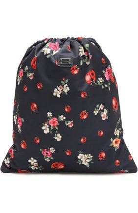 Текстильный рюкзак с принтом Dolce & Gabbana синего цвета, арт. 0130/EB0132/AD770 в ЦУМ | Фото №1 Текстильный рюкзак с принтом Dolce & Gabbana синего цвета | Фото №1