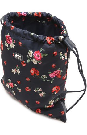 Текстильный рюкзак с принтом Dolce & Gabbana синего цвета, арт. 0130/EB0132/AD770 в ЦУМ | Фото №3 Текстильный рюкзак с принтом Dolce & Gabbana синего цвета | Фото №3