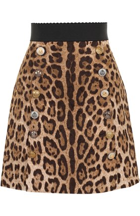 Женская леопардовая мини-юбка а-силуэта с леопардовым принтом Dolce & Gabbana, арт. 0102/F4AQYT/FSMQD купить в ЦУМ | Фото №1 Мини-юбка А-силуэта с леопардовым принтом Dolce & Gabbana леопардовая | Фото №1
