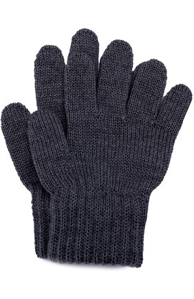 Детские вязаные перчатки CATYA синего цвета, арт. 721520 | Фото 1 (Статус проверки: Проверено, Проверена категория; Материал: Шерсть, Текстиль)