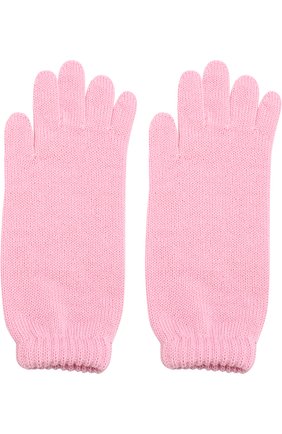 Детские удлиненные вязаные перчатки CATYA розового цвета, арт. 721521 | Фото 2 (Материал: Шерсть, Текстиль; Статус проверки: Проверено, Проверена категория)