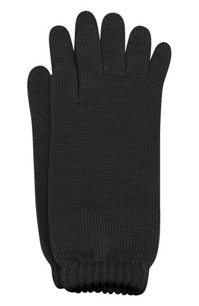 Детские удлиненные вязаные перчатки CATYA черного цвета, арт. 721521 | Фото 1 (Статус проверки: Проверено, Проверена категория; Материал: Шерсть, Текстиль)