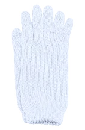 Детские удлиненные вязаные перчатки CATYA голубого цвета, арт. 721521 | Фото 1 (Материал: Шерсть, Текстиль; Статус проверки: Проверено, Проверена категория)