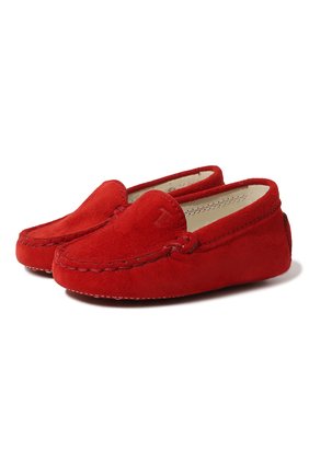 Детского замшевые пинетки TOD’S красного цвета по цене 11700 руб., арт. UXB00G00I70HR0R402 | Фото 1 Детского замшевые пинетки TOD’S красного цвета, арт. UXB00G00I70HR0R402 | Фото 1