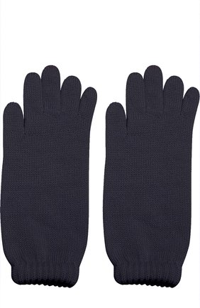 Детские удлиненные вязаные перчатки CATYA синего цвета, арт. 721521 | Фото 2 (Статус проверки: Проверено, Проверена категория; Материал: Шерсть, Текстиль)