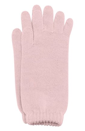 Детские удлиненные вязаные перчатки CATYA розового цвета, арт. 721521 | Фото 1 (Статус проверки: Проверено, Проверена категория; Материал: Шерсть, Текстиль)