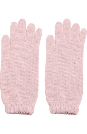 Детские удлиненные вязаные перчатки CATYA розового цвета, арт. 721521 | Фото 2 (Статус проверки: Проверено, Проверена категория; Материал: Шерсть, Текстиль)