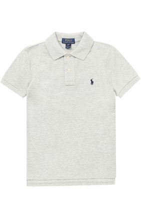 Детское хлопковое поло с логотипом бренда POLO RALPH LAUREN серого цвета по цене 4305 руб., арт. 323547926 | Фото 1 Детское хлопковое поло с логотипом бренда POLO RALPH LAUREN серого цвета, арт. 323547926 | Фото 1