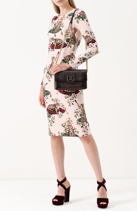 Женская сумка dg millennials DOLCE & GABBANA бордовая цвета, арт. 0116/BB6393/A1095 купить в ЦУМ | Фото №2 Сумка DG Millennials Dolce & Gabbana бордовая цвета | Фото №2