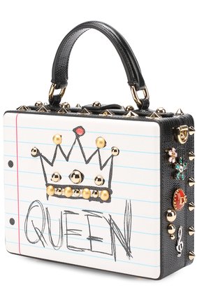 Женская сумка dolce box с аппликациями DOLCE & GABBANA белая цвета, арт. 0116/BB5970/AH185 купить в ЦУМ | Фото №3 Сумка Dolce Box с аппликациями Dolce & Gabbana белая цвета | Фото №3