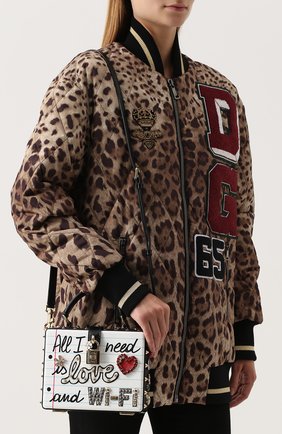Женская сумка dolce box с аппликациями DOLCE & GABBANA белая цвета, арт. 0116/BB5970/AH185 купить в ЦУМ | Фото №5 Сумка Dolce Box с аппликациями Dolce & Gabbana белая цвета | Фото №5