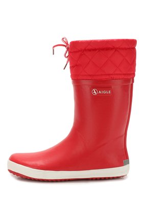 Детские сапоги резиновые AIGLE красного цвета по цене 3295 руб., арт. 245383/GIB0ULEE | Фото 2 Детские сапоги резиновые AIGLE красного цвета, арт. 245383/GIB0ULEE | Фото 2