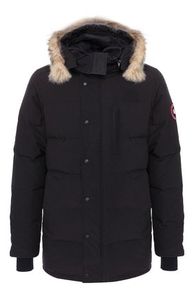 Мужская пуховик с меховой отделкой carson CANADA GOOSE темно-синего цвета по цене 119500 руб., арт. 3805M | Фото 1 Мужская пуховик с меховой отделкой carson CANADA GOOSE темно-синего цвета, арт. 3805M | Фото 1 (Материал внешний: Полиэстер, Синтетический материал; Рукава: Длинные; Статус проверки: Проверено, Проверена категория; Материал подклада: Синтетический материал; Мужское Кросс-КТ: Пуховик-верхняя одежда, Верхняя одежда, пуховик-короткий; Кросс-КТ: Куртка; Материал утеплителя: Пух и перо; Длина (верхняя одежда): До середины бедра)