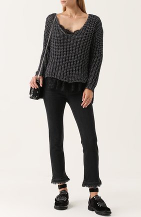 Женские черные укороченные джинсы с потертостями Rag&Bone, арт. W2015K502BKC купить в ЦУМ | Фото №1 Укороченные джинсы с потертостями Rag&Bone черные | Фото №1