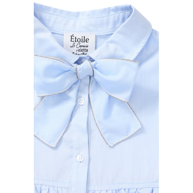 Хлопковая блуза с бантом и оборкой Aletta AC777365ML/4A-8A Фото 3