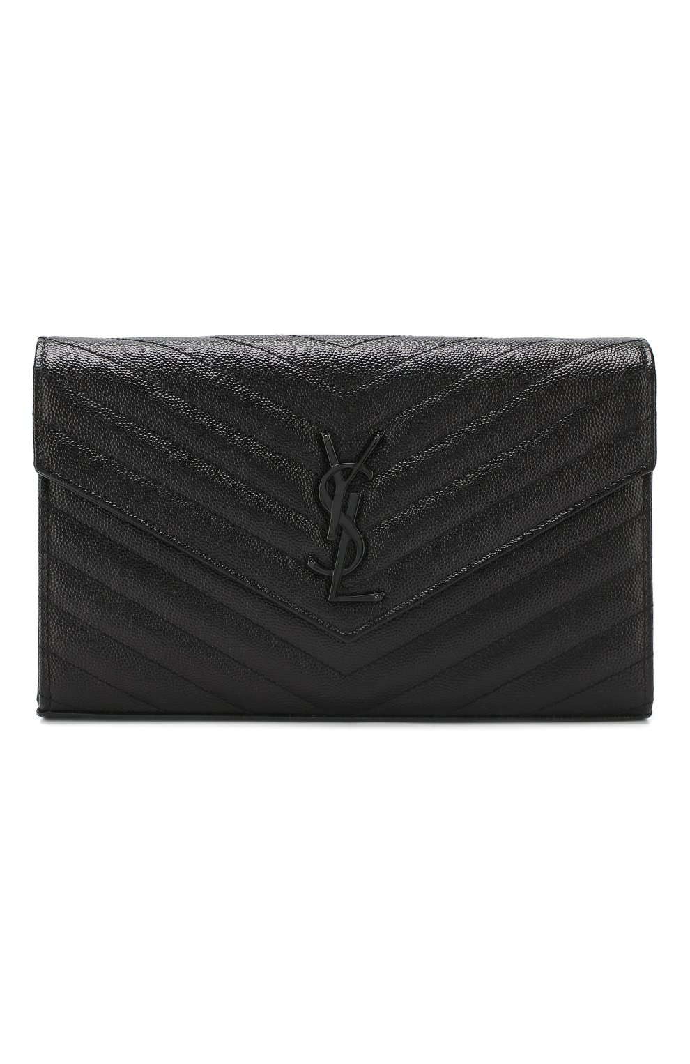 Женская клатч monogram на цепочке SAINT LAURENT черного цвета, арт. 377828/B0W08 | Фото 1
