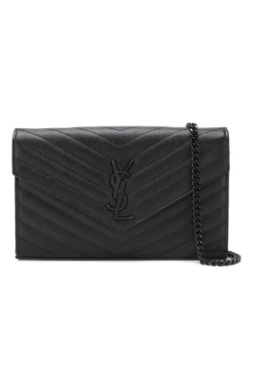 Женская клатч monogram на цепочке SAINT LAURENT черного цвета по цене 96150 руб., арт. 377828/B0W08 | Фото 6 Женская клатч monogram на цепочке SAINT LAURENT черного цвета, арт. 377828/B0W08 | Фото 6