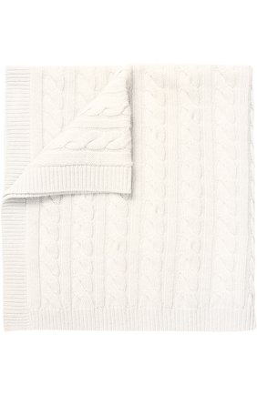 Детского кашемировое одеяло фактурной вязки LA PERLA кремвого цвета, арт. 59130 | Фото 1 (Статус проверки: Проверена категория)