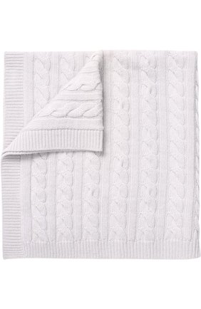 Детского кашемировое одеяло фактурной вязки LA PERLA светло-серого цвета, арт. 59130 | Фото 1 (Статус проверки: Проверена категория)