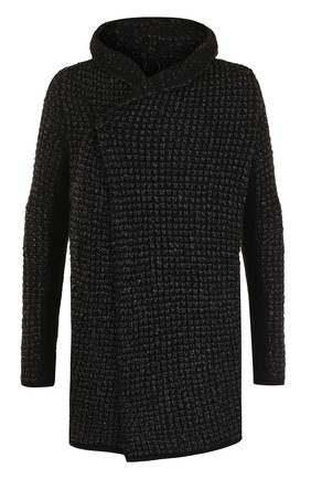 Мужской черный удлиненный шерстяной кардиган с капюшоном Masnada, арт. M19M03 купить в ЦУМ | Фото №1 Удлиненный шерстяной кардиган с капюшоном Masnada черный | Фото №1