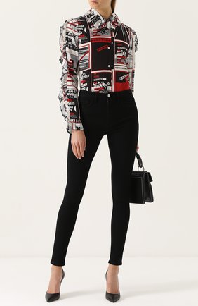 Женская разноцветная шелковая блуза с оборками и принтом Sonia Rykiel, арт. 18433026-66 купить в ЦУМ | Фото №1 Женская шелковая блуза с оборками и принтом Sonia Rykiel, цвет разноцветный, арт. 18433026-66 в ЦУМ | Фото №1