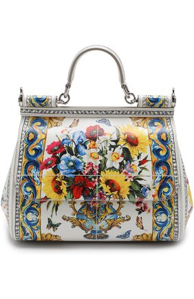 Женская сумка sicily medium с принтом DOLCE & GABBANA разноцветная цвета, арт. 0116/BB6002/AI420 купить в ЦУМ | Фото №1 Сумка Sicily medium с принтом Dolce & Gabbana разноцветная цвета | Фото №1