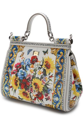 Женская сумка sicily medium с принтом DOLCE & GABBANA разноцветная цвета, арт. 0116/BB6002/AI420 купить в ЦУМ | Фото №3 Сумка Sicily medium с принтом Dolce & Gabbana разноцветная цвета | Фото №3