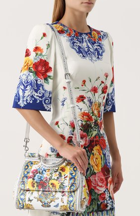 Женская сумка sicily medium с принтом DOLCE & GABBANA разноцветная цвета, арт. 0116/BB6002/AI420 купить в ЦУМ | Фото №5 Сумка Sicily medium с принтом Dolce & Gabbana разноцветная цвета | Фото №5