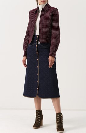 Женский бордовый жакет на молнии с отложным воротником Tory Burch, арт. 41341 купить в ЦУМ | Фото №1 Жакет на молнии с отложным воротником Tory Burch бордовый | Фото №1
