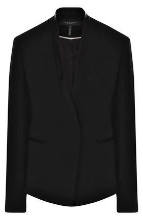 Женский черный приталенный жакет с воротником-стойкой Rag&Bone, арт. W275421NM купить в ЦУМ | Фото №1 Приталенный жакет с воротником-стойкой Rag&Bone черный | Фото №1