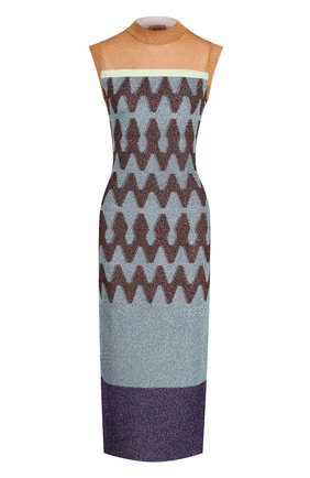 Женское разноцветное вязаное платье-миди без рукавов Missoni, арт. I17.MD.208645 купить в ЦУМ | Фото №1 Вязаное платье-миди без рукавов Missoni разноцветное | Фото №1
