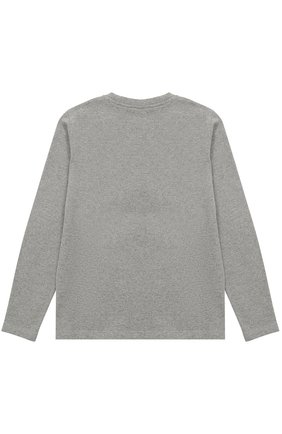 Детская хлопковый лонгслив с принтом Moncler Enfant серого цвета, арт. C2-954-80163-50-83092/12-14A в ЦУМ | Фото №1 Детская хлопковый лонгслив с принтом Moncler Enfant серого цвета | Фото №1
