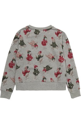 Детский хлопковый свитшот с принтом Moncler Enfant серого цвета, арт. C2-954-80643-50-80996/12-14A в ЦУМ | Фото №1 Детский хлопковый свитшот с принтом Moncler Enfant серого цвета | Фото №1