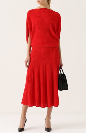 Женская красная однотонная жатая юбка-миди Sonia Rykiel, арт. 18355201-LA купить в ЦУМ | Фото №1 Однотонная жатая юбка-миди Sonia Rykiel красная | Фото №1