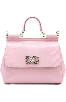 Женская сумка sicily medium new с брошью DOLCE & GABBANA розовая цвета, арт. 0116/BB6002/AI742 купить в ЦУМ | Фото №1 Сумка Sicily medium new с брошью Dolce & Gabbana розовая цвета | Фото №1