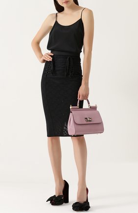 Женская сумка sicily medium new с брошью DOLCE & GABBANA розовая цвета, арт. 0116/BB6002/AI742 купить в ЦУМ | Фото №2 Сумка Sicily medium new с брошью Dolce & Gabbana розовая цвета | Фото №2