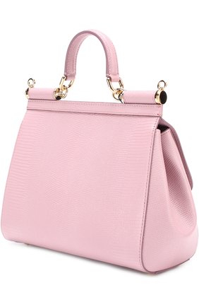 Женская сумка sicily medium new с брошью DOLCE & GABBANA розовая цвета, арт. 0116/BB6002/AI742 купить в ЦУМ | Фото №3 Сумка Sicily medium new с брошью Dolce & Gabbana розовая цвета | Фото №3