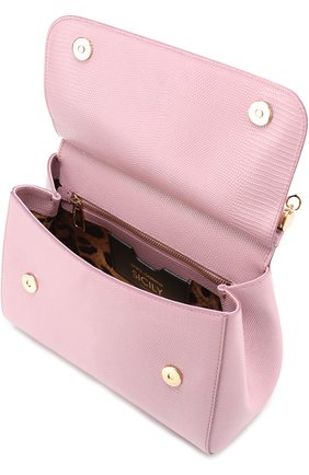 Женская сумка sicily medium new с брошью DOLCE & GABBANA розовая цвета, арт. 0116/BB6002/AI742 купить в ЦУМ | Фото №4 Сумка Sicily medium new с брошью Dolce & Gabbana розовая цвета | Фото №4