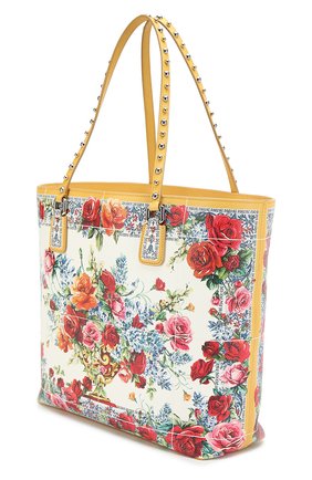Женская сумка-тоут glam с принтом DOLCE & GABBANA разноцветная цвета, арт. 0116/BB6357/AI422 купить в ЦУМ | Фото №4 Сумка-тоут Glam с принтом Dolce & Gabbana разноцветная цвета | Фото №4