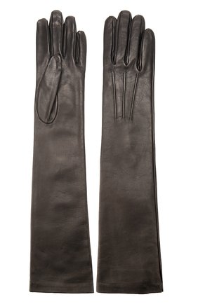 Удлиненные кожаные перчатки